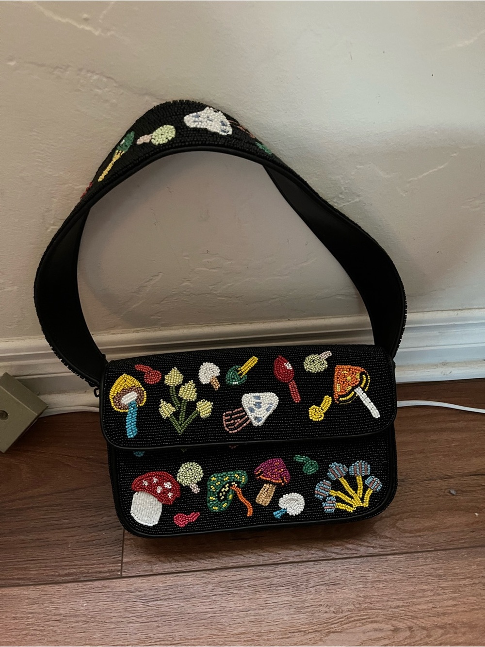 Staud Tommy Beaded Caviar Bag - Shroomscape (new with tags + duster bag) - Picture 1 of 7